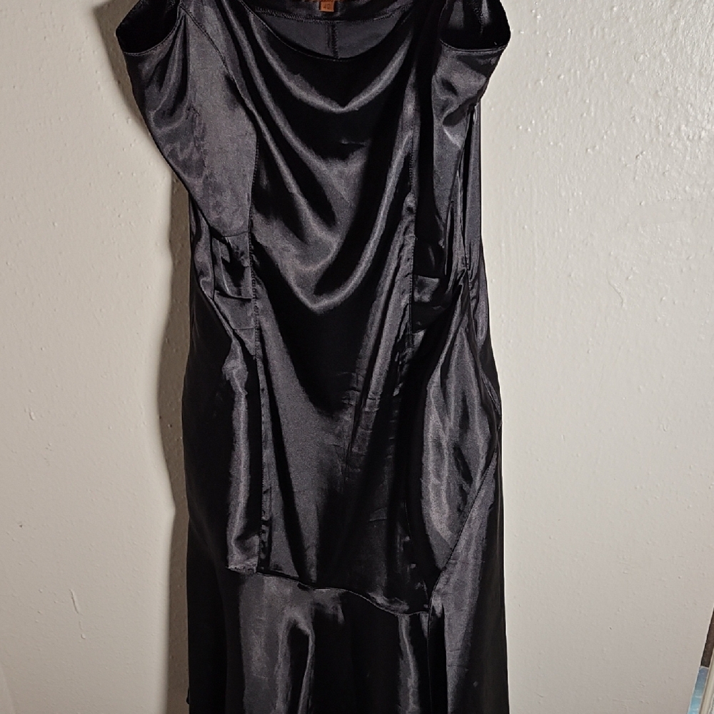 Envogue Black Satin Top